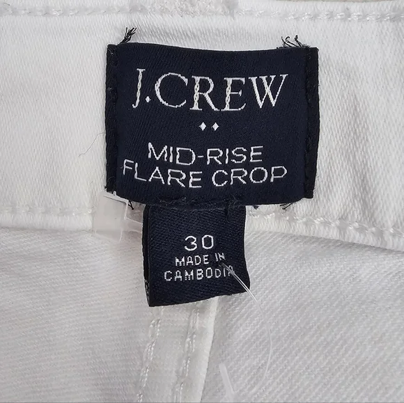NEW J.CREW Flare Crop Ankle Jeans  Womens Stretch Mid-Rise  Sz 30 (8-10) - Picture 2 of 16